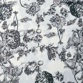 French Toile Flowy Pique Black Off-White