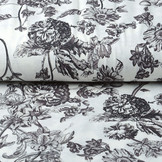 French Toile Flowy Pique Black Off-White