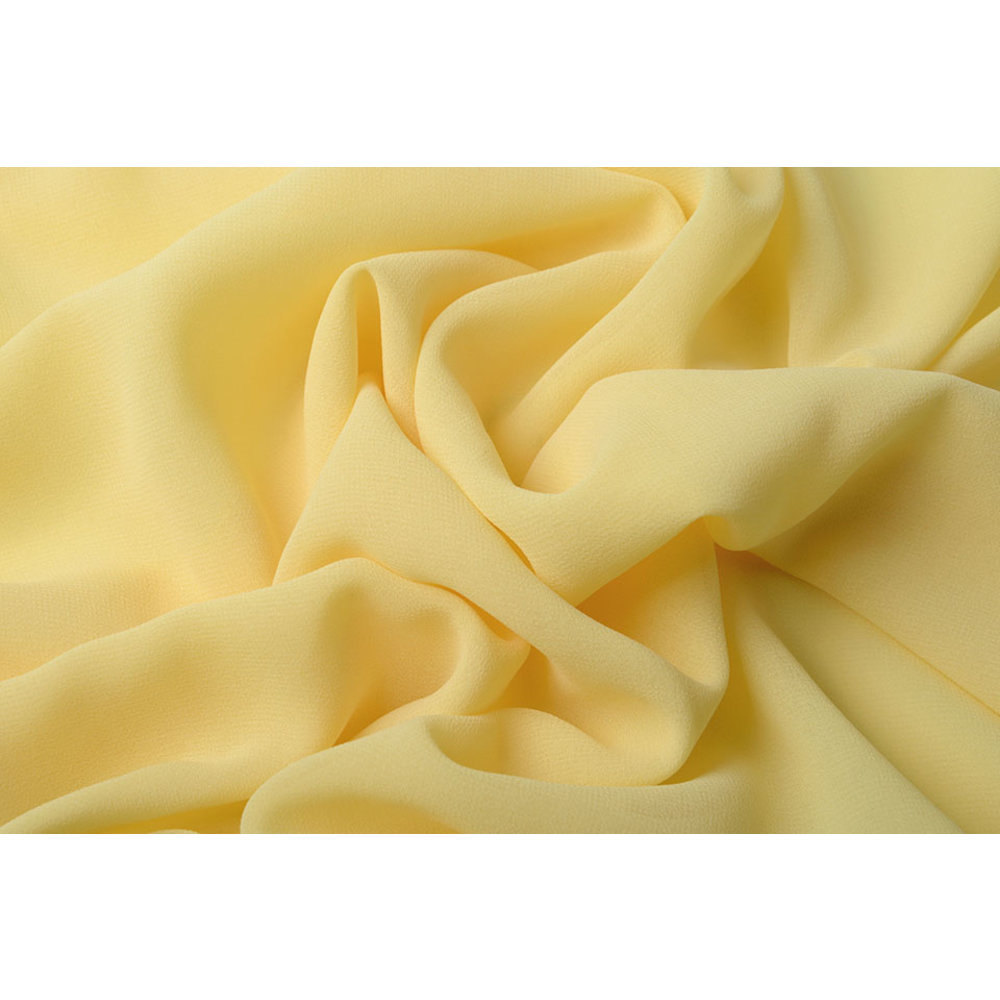 Yellow cheap chiffon fabric