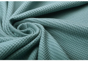 Baby Jersey Waffle Pique Fabric Dark Old Green