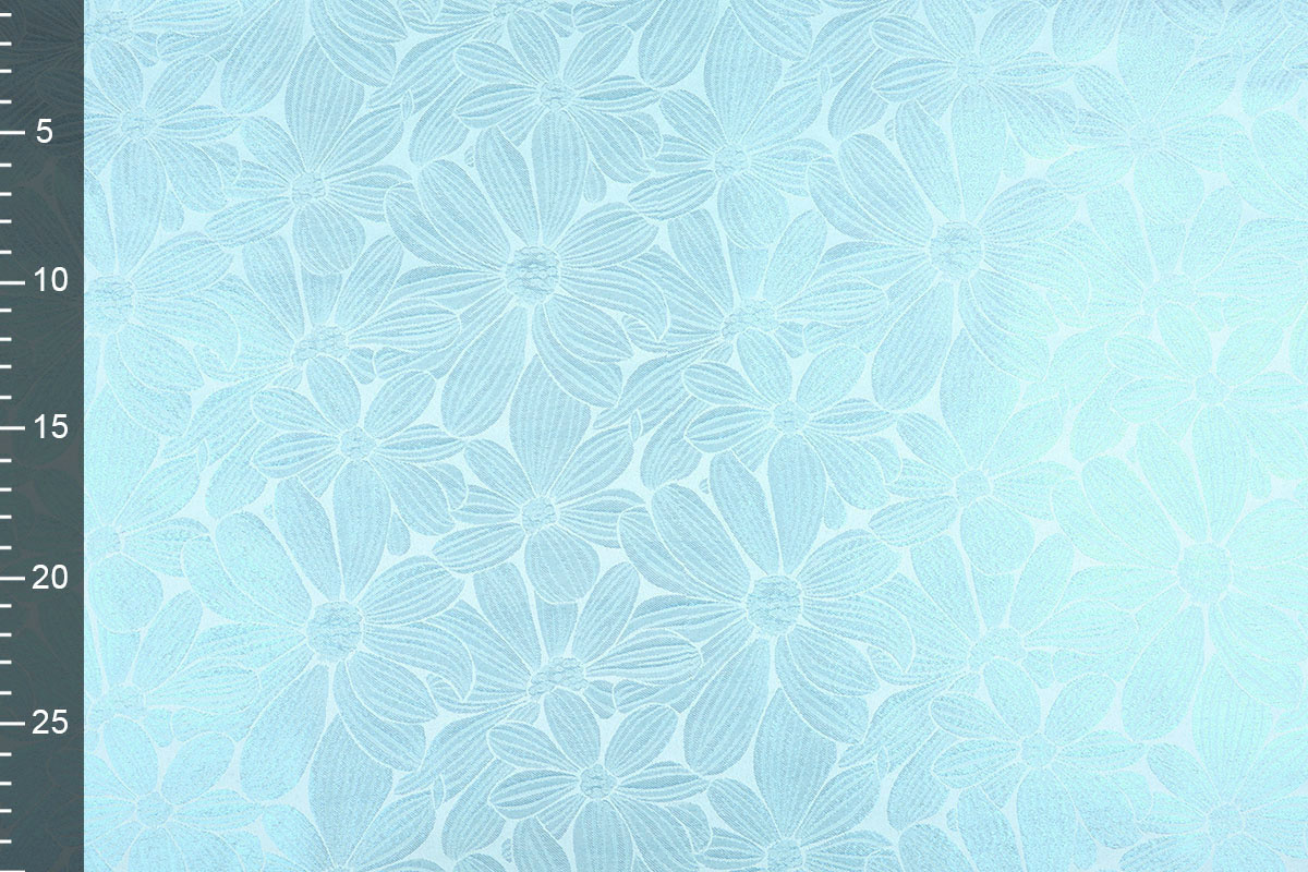 Brokaat Bloem Licht Aqua