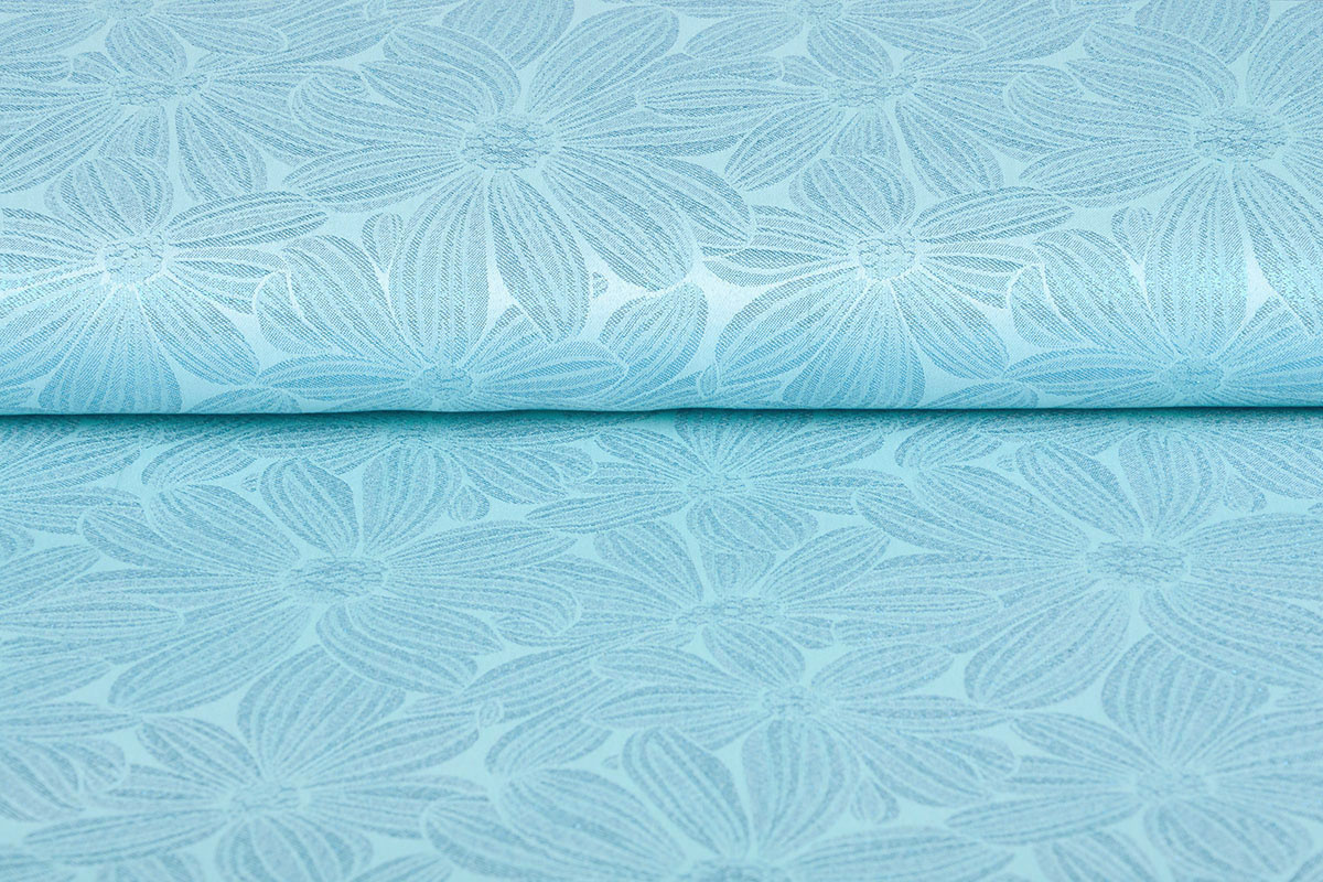 Brocade Flower Light Aqua