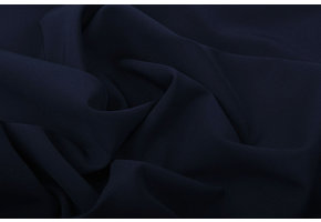 Crepe Stretch Marine Blau