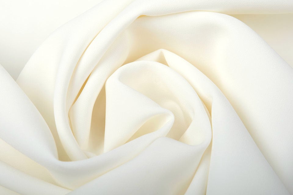 Crêpe Satin Silk White - YES Fabrics