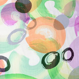 Chiffon Printed Abstract Circles Multi