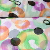 Chiffon Bedrukt Abstracte Cirkels Multi