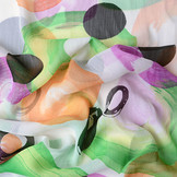Chiffon Bedrukt Abstracte Cirkels Multi
