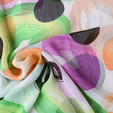 Chiffon Bedrukt Abstracte Cirkels Multi