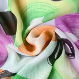 Chiffon Bedrukt Abstracte Cirkels Multi