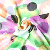 Chiffon Bedrukt Abstracte Cirkels Multi