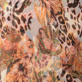 Chiffon Printed Paisley Tigerprint Orange Brique
