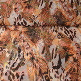 Chiffon Printed Paisley Tigerprint Orange Brique