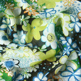 Chiffon Bedrukt Lovely Bloemen Multi