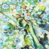 Chiffon Bedrukt Lovely Bloemen Multi