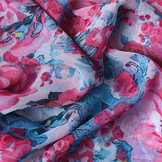 Chiffon Bedruckt Rosa Romina Rosa
