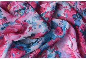 Chiffon Bedruckt Rosa Romina Rosa