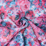 Chiffon Bedruckt Rosa Romina Rosa