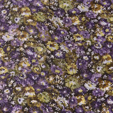 Chiffon Bedrukt Freya Bloemen Paars-Oud Groen