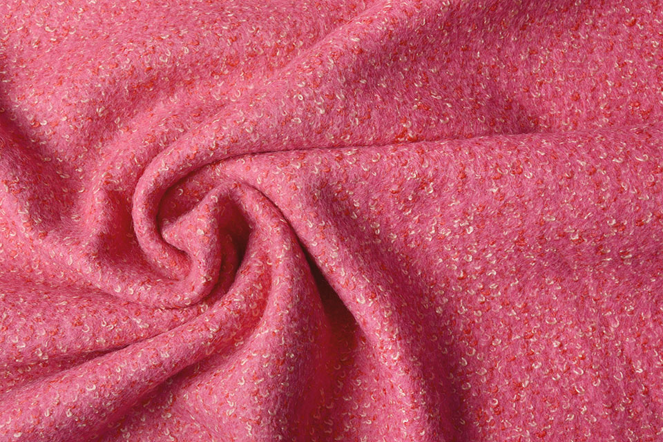 Gebreide Wollen stof Lanoso Roze Geel