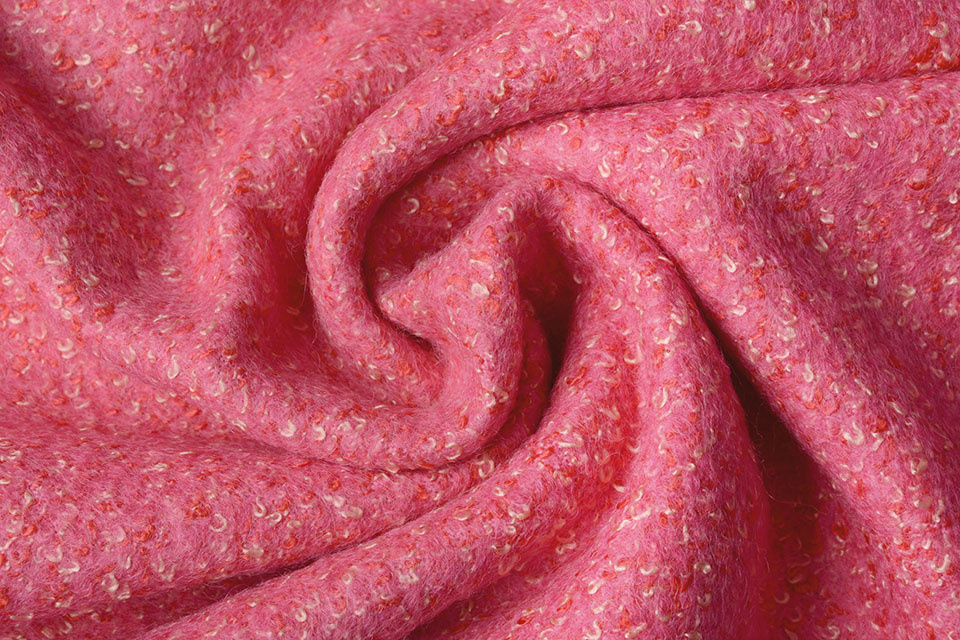 Gebreide Wollen stof Lanoso Roze Geel