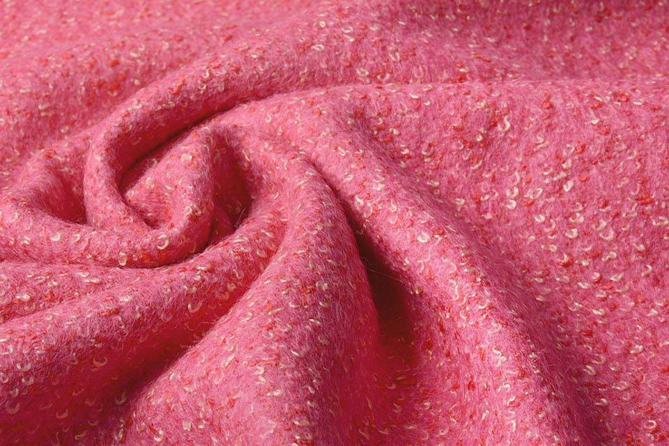 Gebreide Wollen stof Lanoso Roze Geel