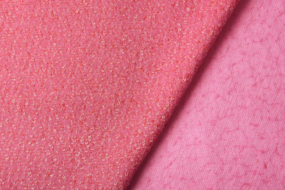 Gebreide Wollen stof Lanoso Roze Geel