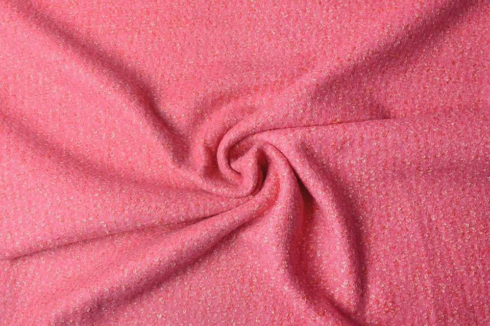 Gebreide Wollen stof Lanoso Roze Geel