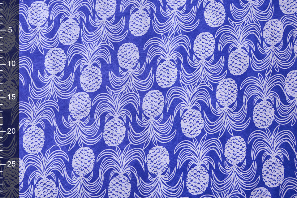 Sommer Jersey Ananas Blau