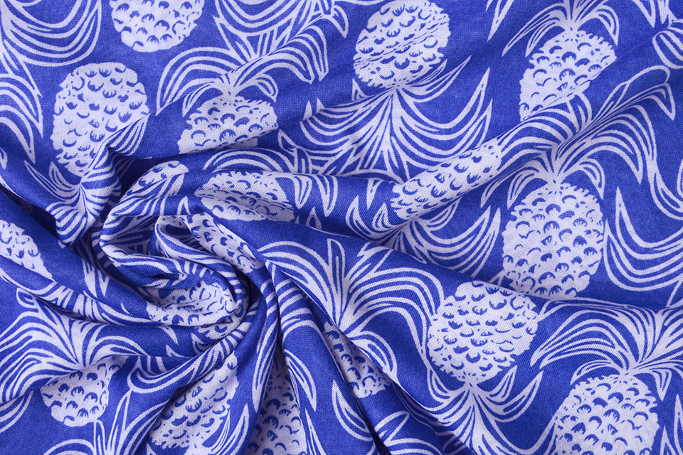 Sommer Jersey Ananas Blau