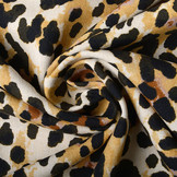Viscose Linnen Panterprint Creme