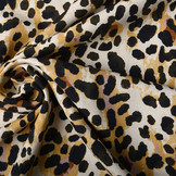 Viscose Linen Panter Print Creme