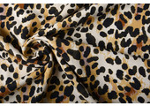 Viscose Linnen Panterprint Creme