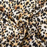 Viscose Linnen Panterprint Creme