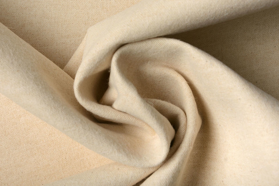 Ongebleekte Flanel Naturel 150 cm Breed