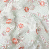 Mesh Embroidered Sequins Romy Coral Mint