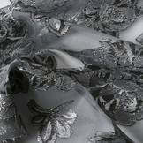 Metallic Lurex Silber Grau