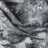 Metallic Lurex Silber Grau