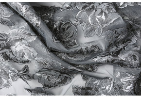 Metallic Lurex Silber Grau