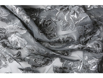 Metallic Lurex Silber Grau