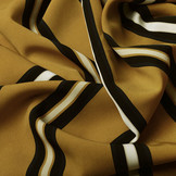 Crepe Printed Lizzy Stripes Ocher