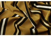 Crepe Printed Lizzy Stripes Ocher