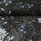 Mesh Embroidered Sequins Ivy Blue White