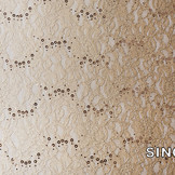 Geborduurd Kant 2-Verloop Pailletten Lexi Zand Beige