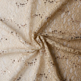 Gestickte Spitze 2-Verlauf Pailletten Lexi Sand Beige