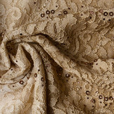 Geborduurd Kant 2-Verloop Pailletten Lexi Zand Beige