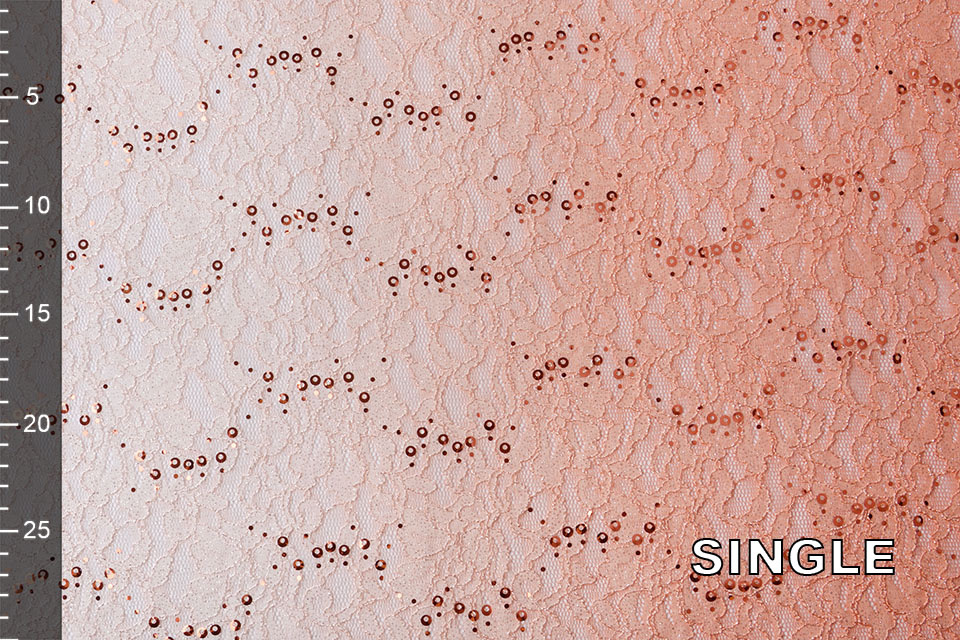 Embroidered Lace 2-Gradient Sequins Lexi Salmon