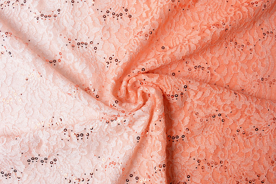 Embroidered Lace 2-Gradient Sequins Lexi Salmon