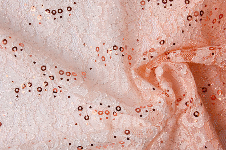 Embroidered Lace 2-Gradient Sequins Lexi Salmon