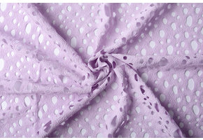 Broderie Katoen Viscose Elise Lila