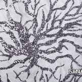 Mesh Pailletten Carmen Grijs